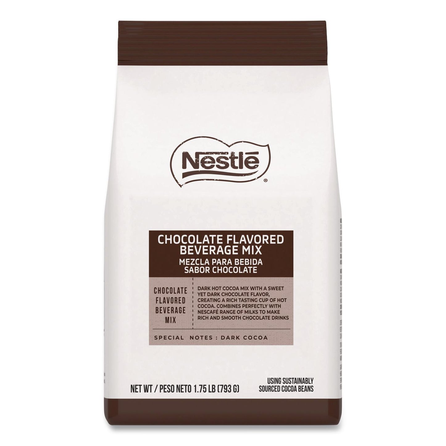 Nescafé® Premium Hot Chocolate Mix, Rich Chocolate, 1.75 lb Bag, 6/Carton (NES81794CT)