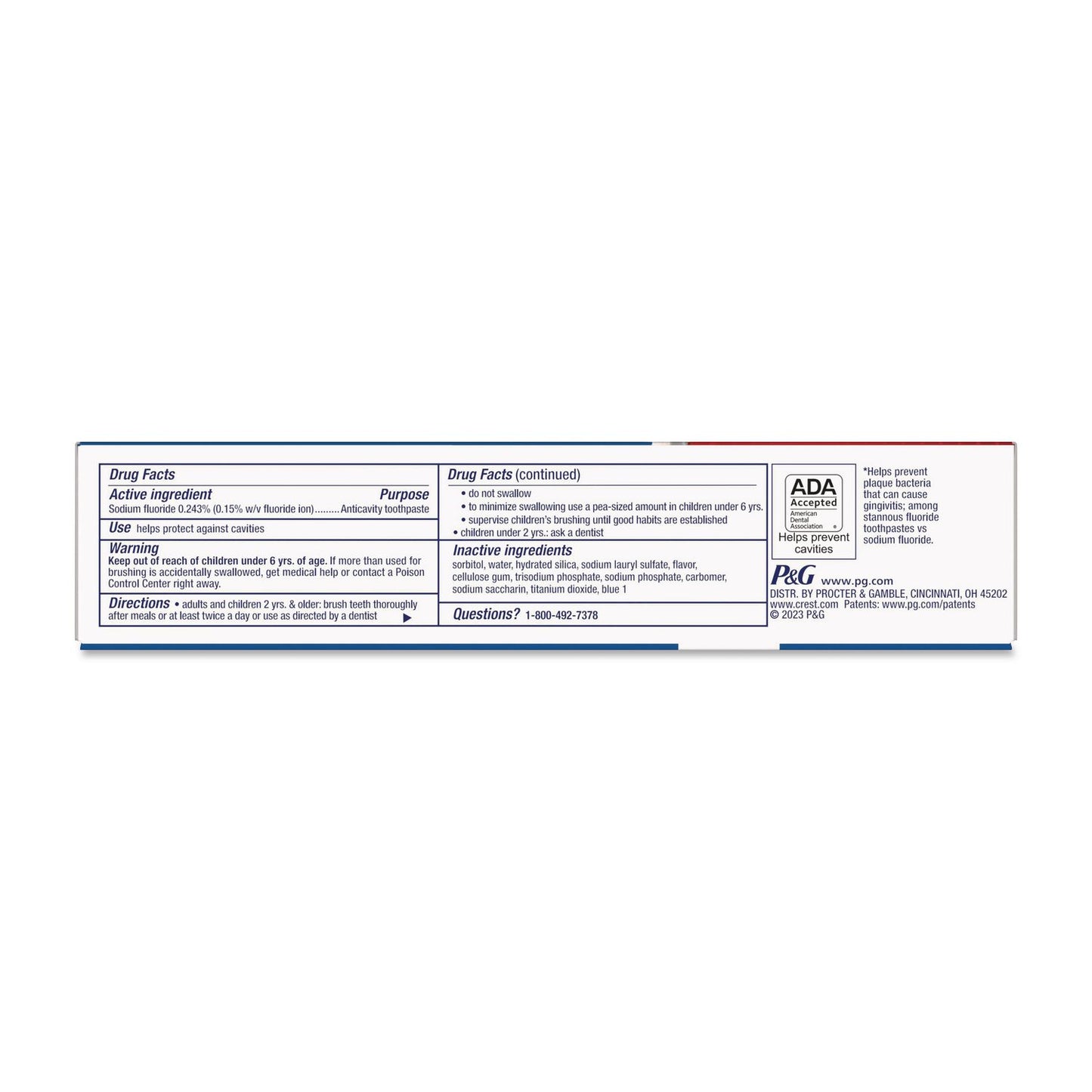 Crest® Cavity Protection Toothpaste, Regular, 4.2 oz, Tube, 24/Carton (PGC51311)