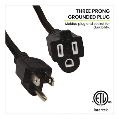 GoGreen Power 14 AWG Lighted End Heavy-Duty Extension Cord, 50 ft, 15 A, Black (GGPGG13850BK)