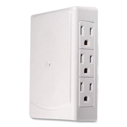 GoGreen Power 6 Outlet Side Mount Wall Tap, White (GGPGG16000TSM)