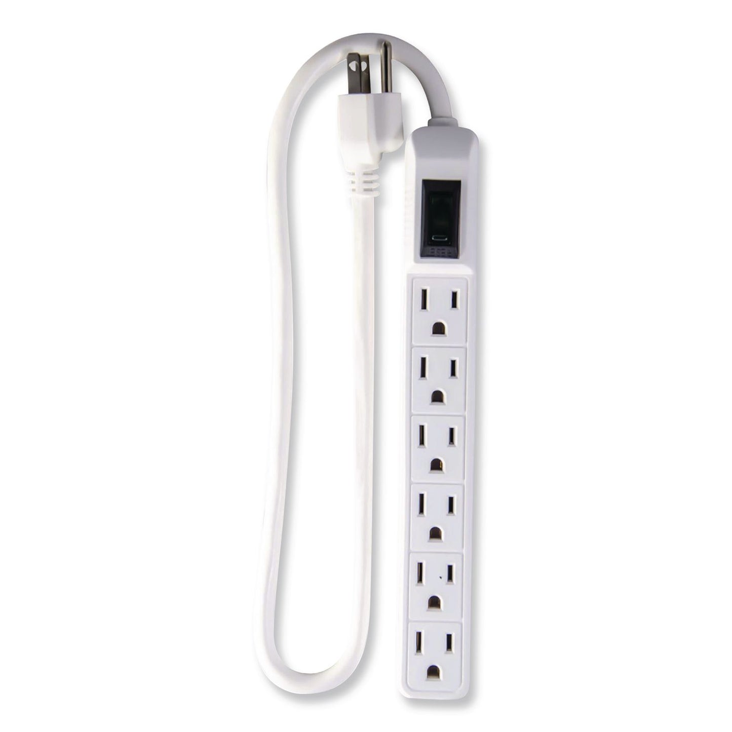 GoGreen Power 6 Outlet Mini Surge Protector, 2 ft Cord, 160 J, White (GGPGG16103MIN)