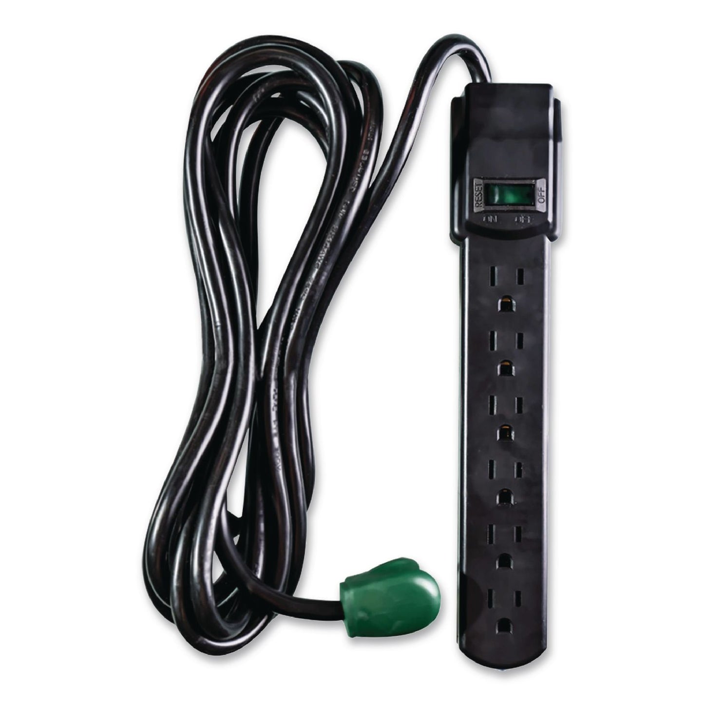 GoGreen Power 6 Outlet Surge Protector, 12 ft Cord, 250 J, Black (GGPGG16103M12BK)