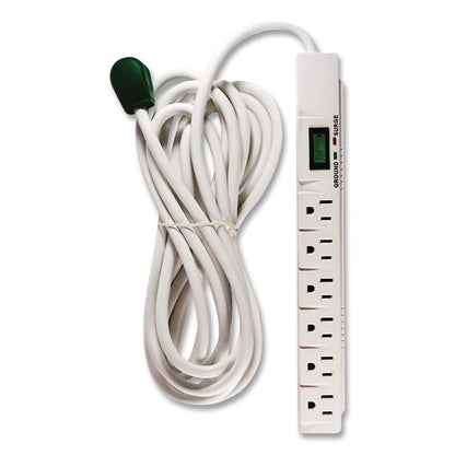 GoGreen Power 6 Outlet Surge Protector, 15 ft Cord, 1,200 J, White (GGPGG1631515)