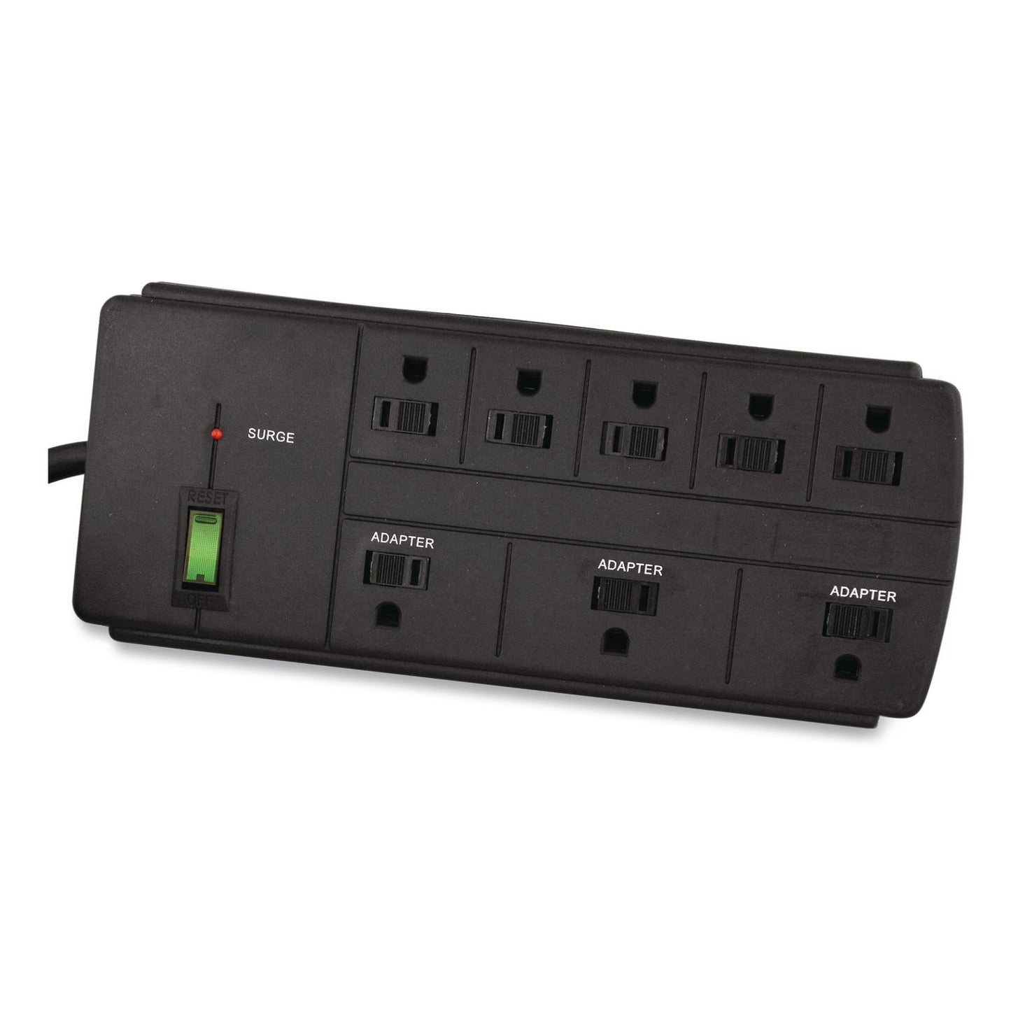 GoGreen Power 8 Outlet Surge Protector, 6 ft Cord, 750 J, Black (GGPGG18316BK)