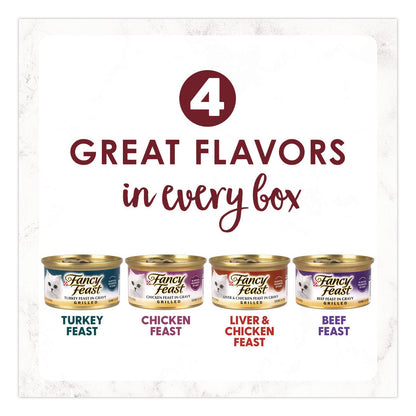 Fancy Feast® Poultry and Beef Variety Pack, Assorted Flavors, 3 oz Can, 48/Carton (GRR22002665)