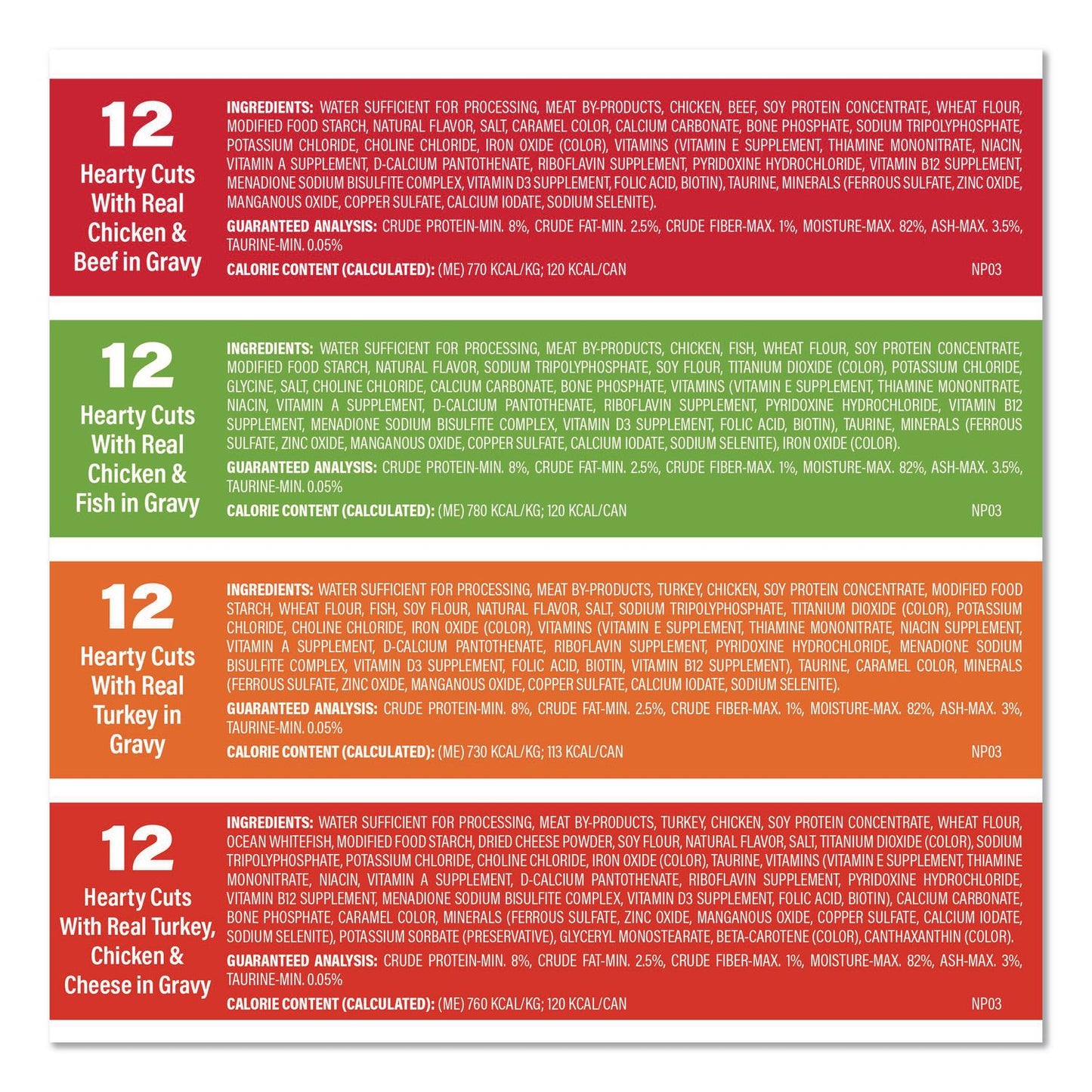 9 Lives® Gravy Classics Wet Cat Food Variety Pack, Assorted Flavors, 5.5 oz Can, 48/Carton (GRR22002667)