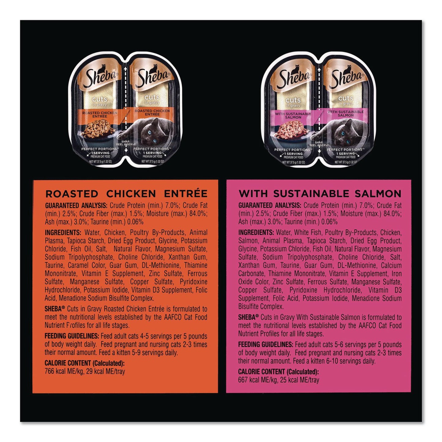 Sheba® Perfect Portions Variety Twin Packs, Assorted Flavors, 1.32 oz Can, 60/Carton (GRR22002668)