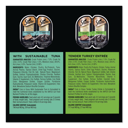 Sheba® Perfect Portions Variety Twin Packs, Assorted Flavors, 1.32 oz Can, 60/Carton (GRR22002668)