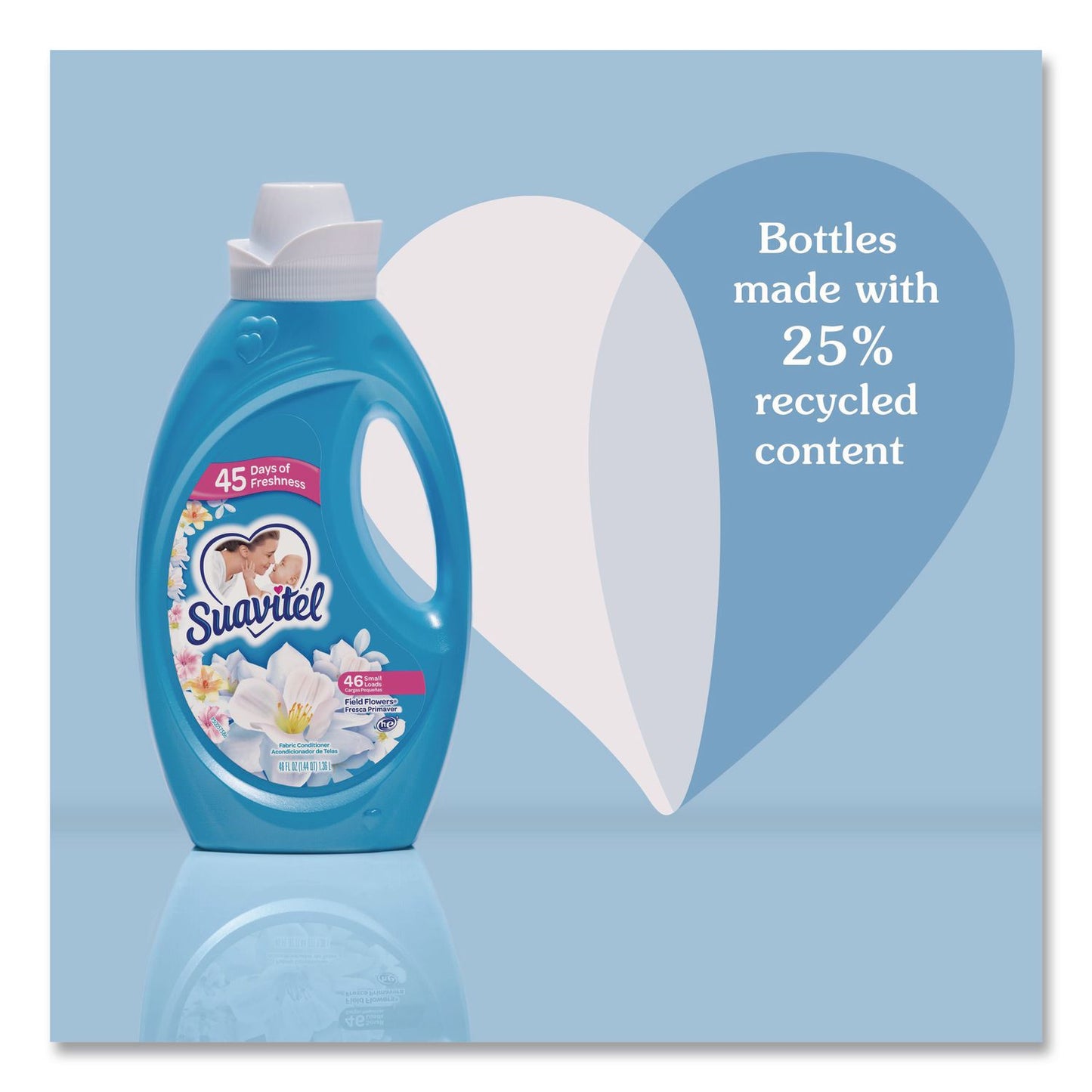 Suavitel® Fabric Softener, Floral Scent, 46 oz Bottle, 6/Carton (CPC61034387CT)