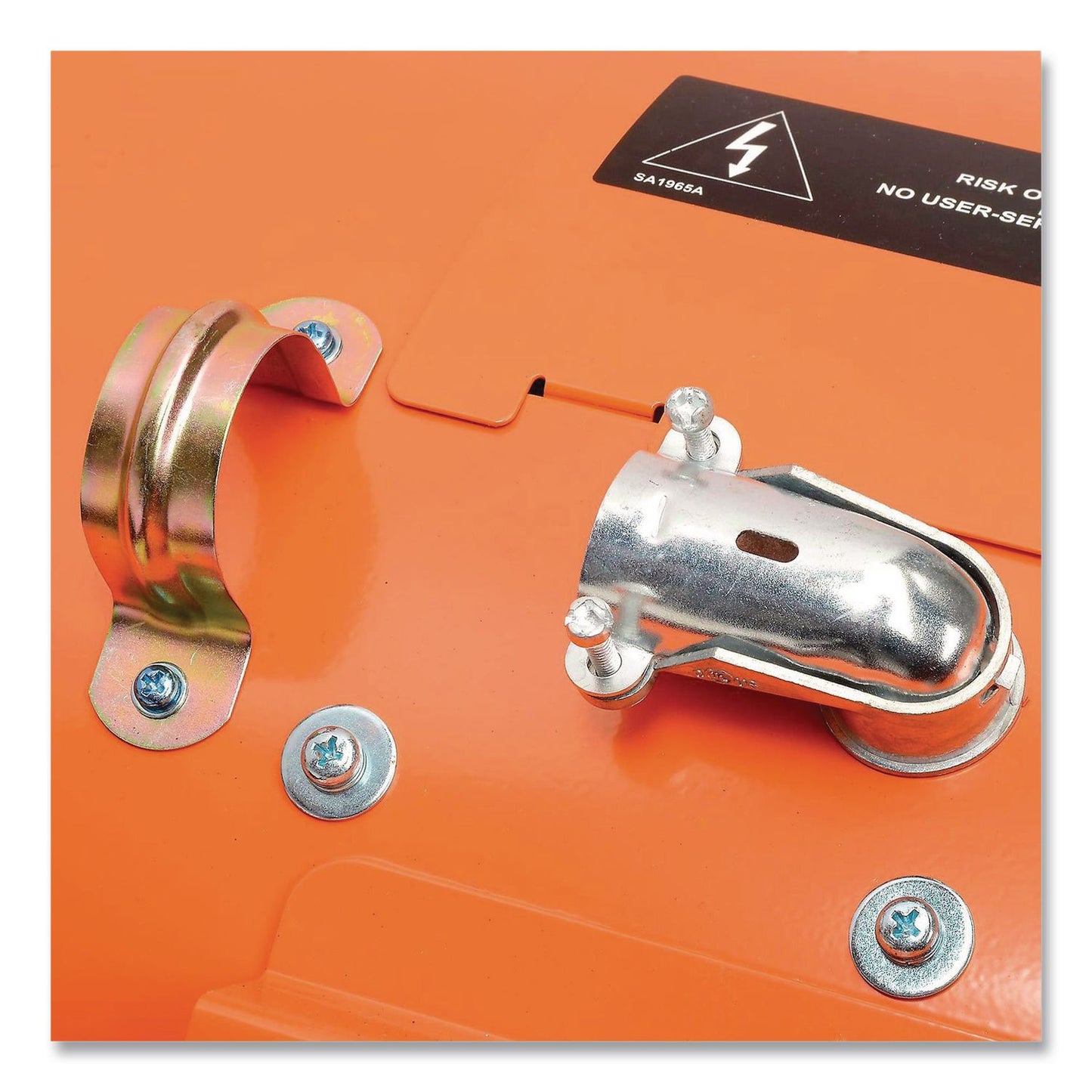 Global Industrial® Electric Salamander Heater with Adjustable Thermostat, 15,000 W, 208 V, 23.03 x 34, Orange (GBE653566)