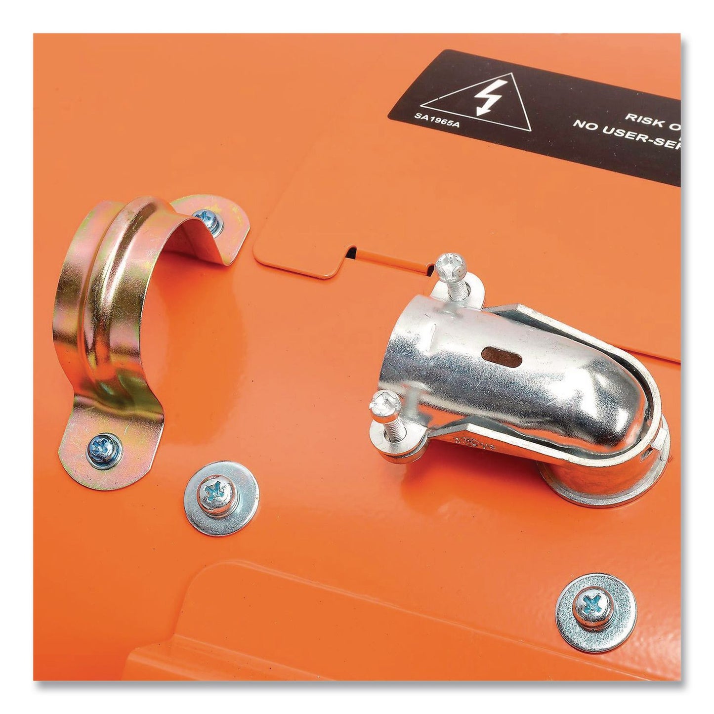 Global Industrial® Electric Salamander Heater with Adjustable Thermostat, 15,000 W, 240 V, 23.03 x 34, Orange (GBE653568)