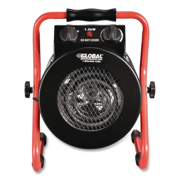 Global Industrial® Portable Electric Space Heater, 1,500 W, 11.25 x 14.75 x 17.5, Black (GBE653579)