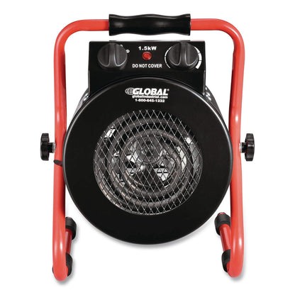 Global Industrial® Portable Electric Space Heater, 1,500 W, 11.25 x 14.75 x 17.5, Black (GBE653579)
