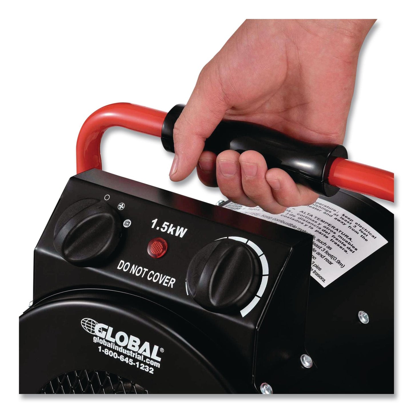 Global Industrial® Portable Electric Space Heater, 1,500 W, 11.25 x 14.75 x 17.5, Black (GBE653579)