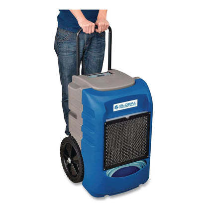 Global Industrial® Low Grain Refrigerant Dehumidifier with Pump, 75 pt Tank Capacity, 18 x 20 x 20, Blue (GBE653660)