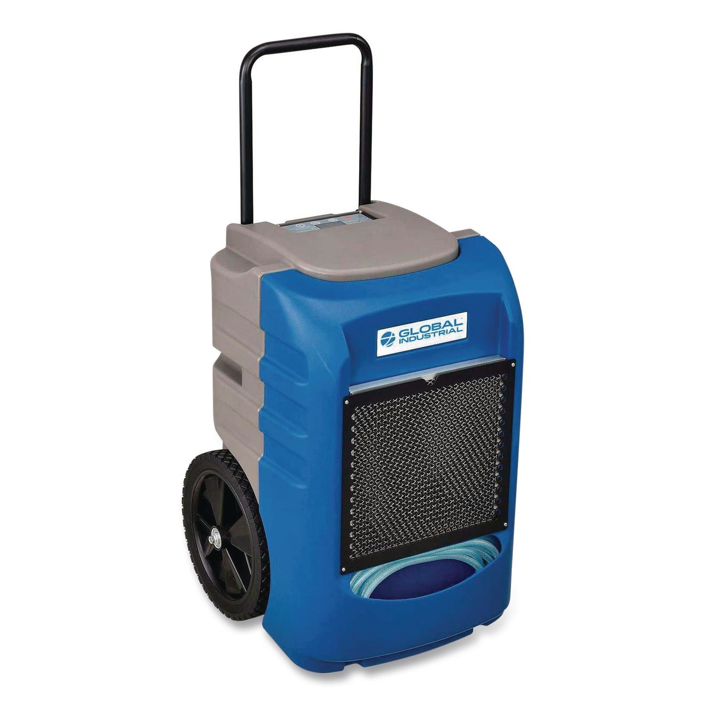 Global Industrial® Low Grain Refrigerant Dehumidifier with Pump, 75 pt Tank Capacity, 18 x 20 x 20, Blue (GBE653660)