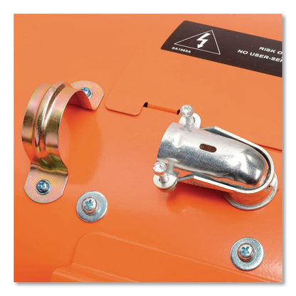 Global Industrial® Portable Salamander Heater with Adjustable Thermostat, 15,000 W, 480 V, 21.59 x 28 x 38.5, Orange (GBE653672)