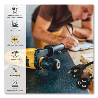 GoGreen Power 16 AWG Outdoor Extension Cord, 50 ft, 13 A, Black (GGPGG13750BK)