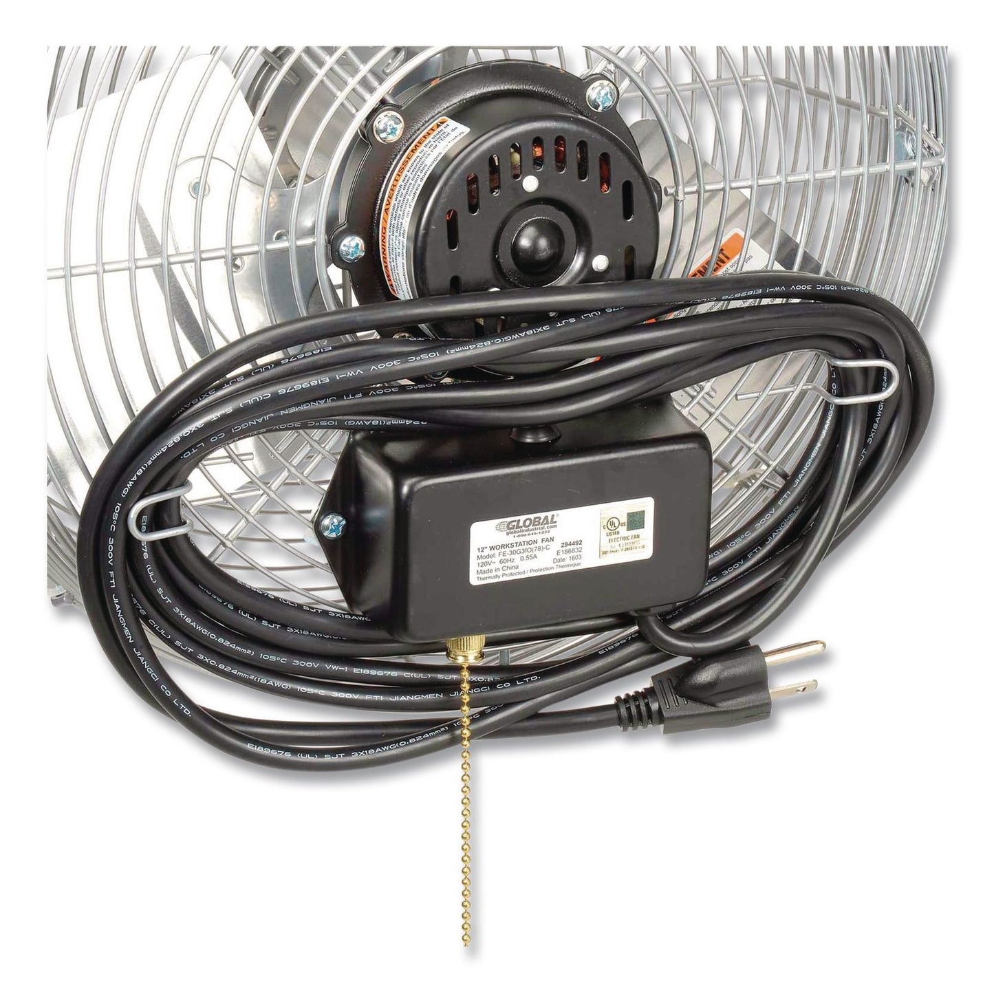 Global Industrial® 12" Industrial Workstation Fan, 1,855 CFM, 15 hp (GBE294492)