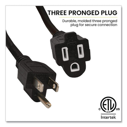 GoGreen Power 14 AWG Outdoor Extension Cord, 25 ft, 15 A, Black (GGPGG13825BK)