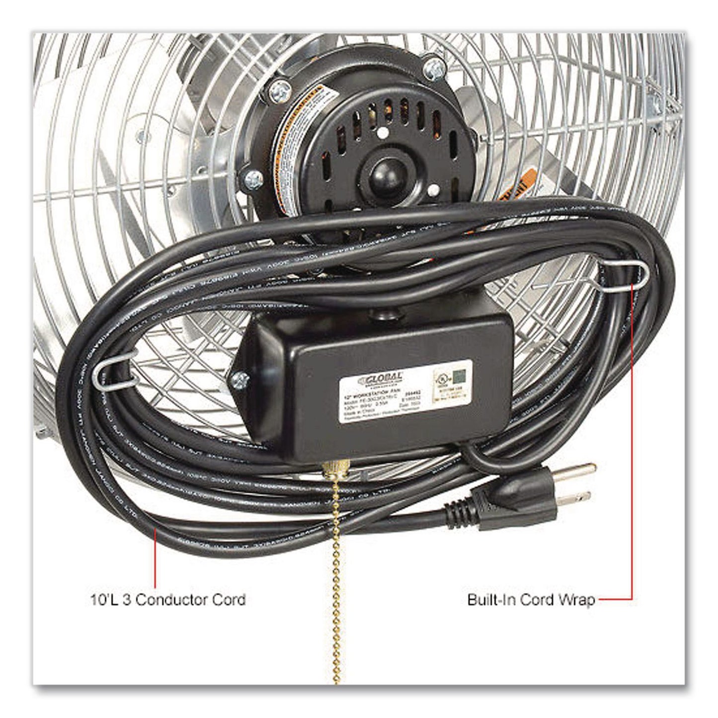 Global Industrial® 18" Industrial Workstation Fan, 4,600 CFM, 1/3 hp (GBE294493)