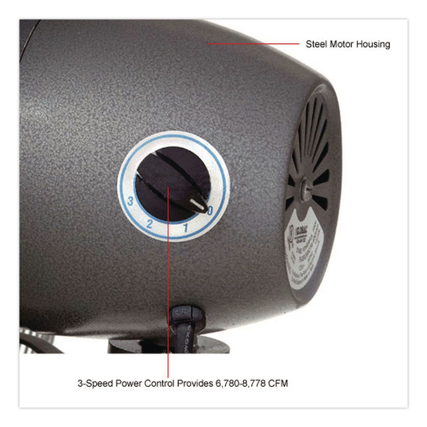 Global Industrial® Oscillating Pedestal Fan, 30", 3 Speeds, Gray (GBE585280)