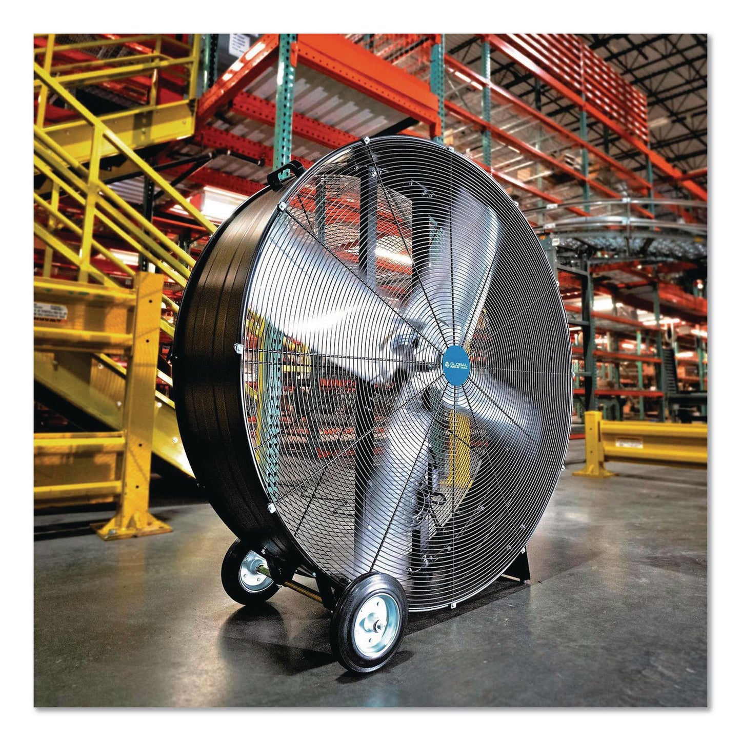 Global Industrial® 48" Portable Drum Blower Fan, 2 Speeds, Black (GBE600555)