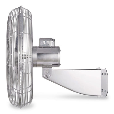 Global Industrial® Washdown Wall Mount Fan, 24", 1 Speed, Silver (GBE293018)