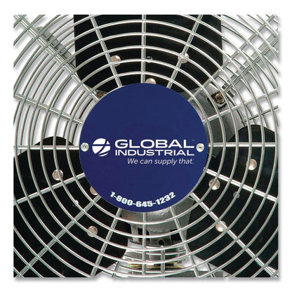 Global Industrial® Oscillating Wall Mount Fan, 24", 3 Speeds, Black (GBE607050)