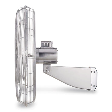 Global Industrial® Washdown Wall Mount Fan, 30", 1 Speed, Silver (GBE293019)