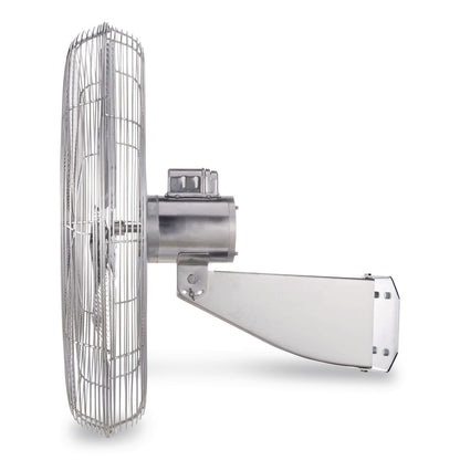 Global Industrial® Washdown Wall Mount Fan, 30", 1 Speed, Silver (GBE293019)