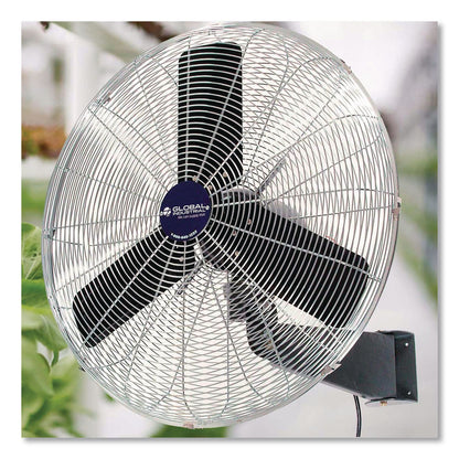 Global Industrial® Oscillating Wall Mount Fan, 24", 3 Speeds, Black (GBE607050)