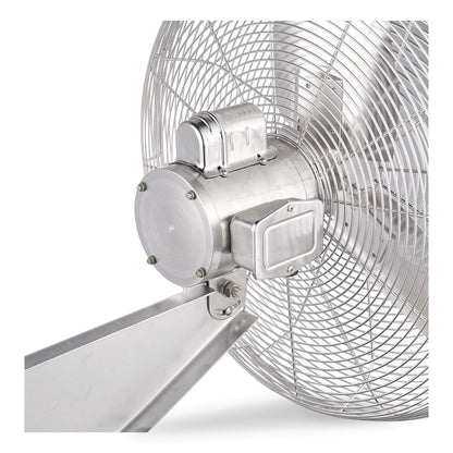 Global Industrial® Washdown Wall Mount Fan, 30", 1 Speed, Silver (GBE293019)