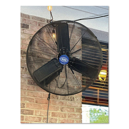 Global Industrial® Oscillating Wall Mount Fan, 24", 3 Speeds, Black (GBE607050)