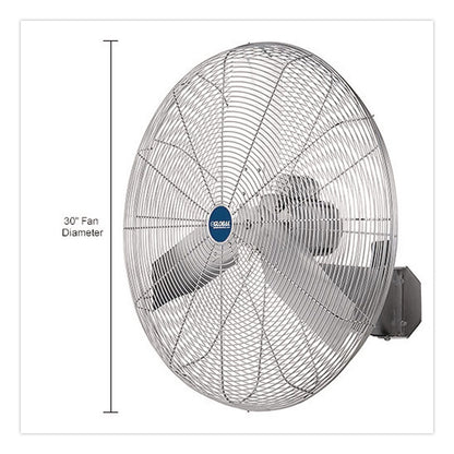Global Industrial® Washdown Wall Mount Fan, 30", 1 Speed, Silver (GBE293019)