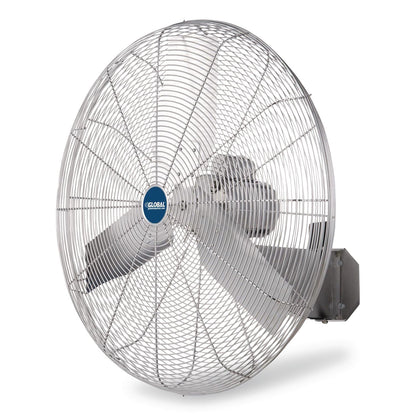 Global Industrial® Washdown Wall Mount Fan, 30", 1 Speed, Silver (GBE293019)