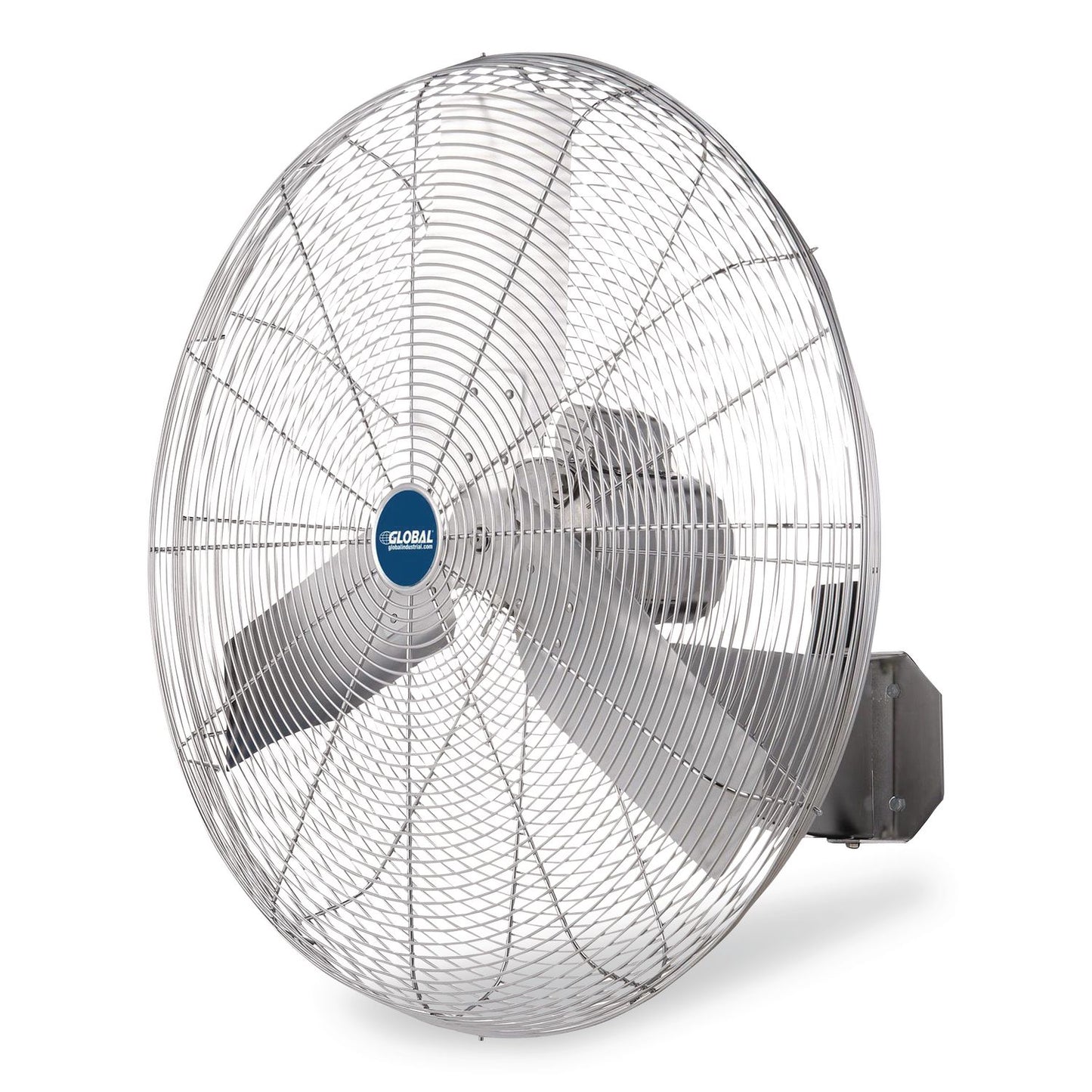 Global Industrial® Washdown Wall Mount Fan, 30", 1 Speed, Silver (GBE293019)