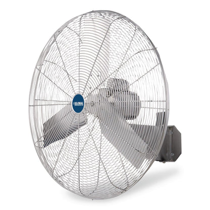 Global Industrial® Washdown Wall Mount Fan, 30", 1 Speed, Silver (GBE293019)