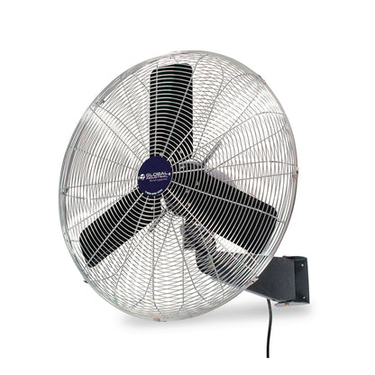 Global Industrial® Oscillating Wall Mount Fan, 24", 3 Speeds, Black (GBE607050)