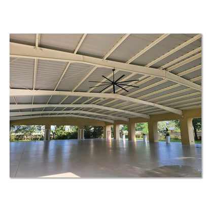 Global Industrial® Industrial Ceiling Fan, 96", 6 Speeds, 10,500 CFM, Black (GBE293048)