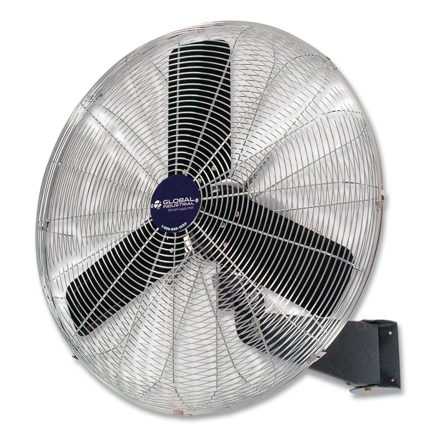 Global Industrial® Oscillating Wall Mount Fan, 30", 3 Speeds, Black (GBE607051)