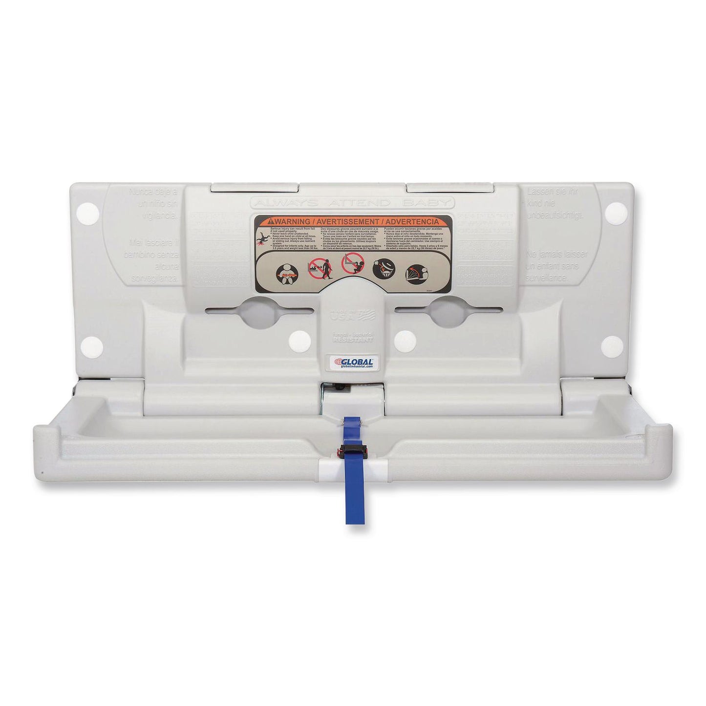 Global Industrial® Baby Changing Station, 18 x 36, Gray (GBE641430)
