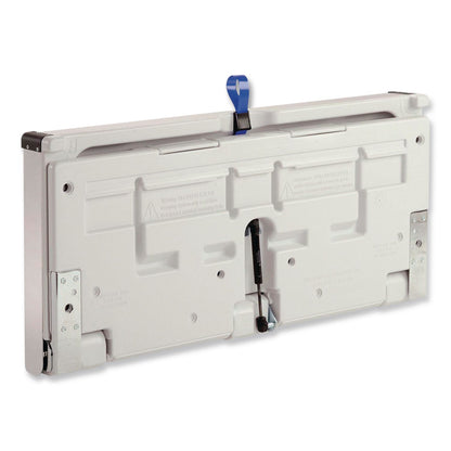 Global Industrial® Stainless Steel Baby Changing Station, 34.6 x 17.37, Silver (GBE641448)