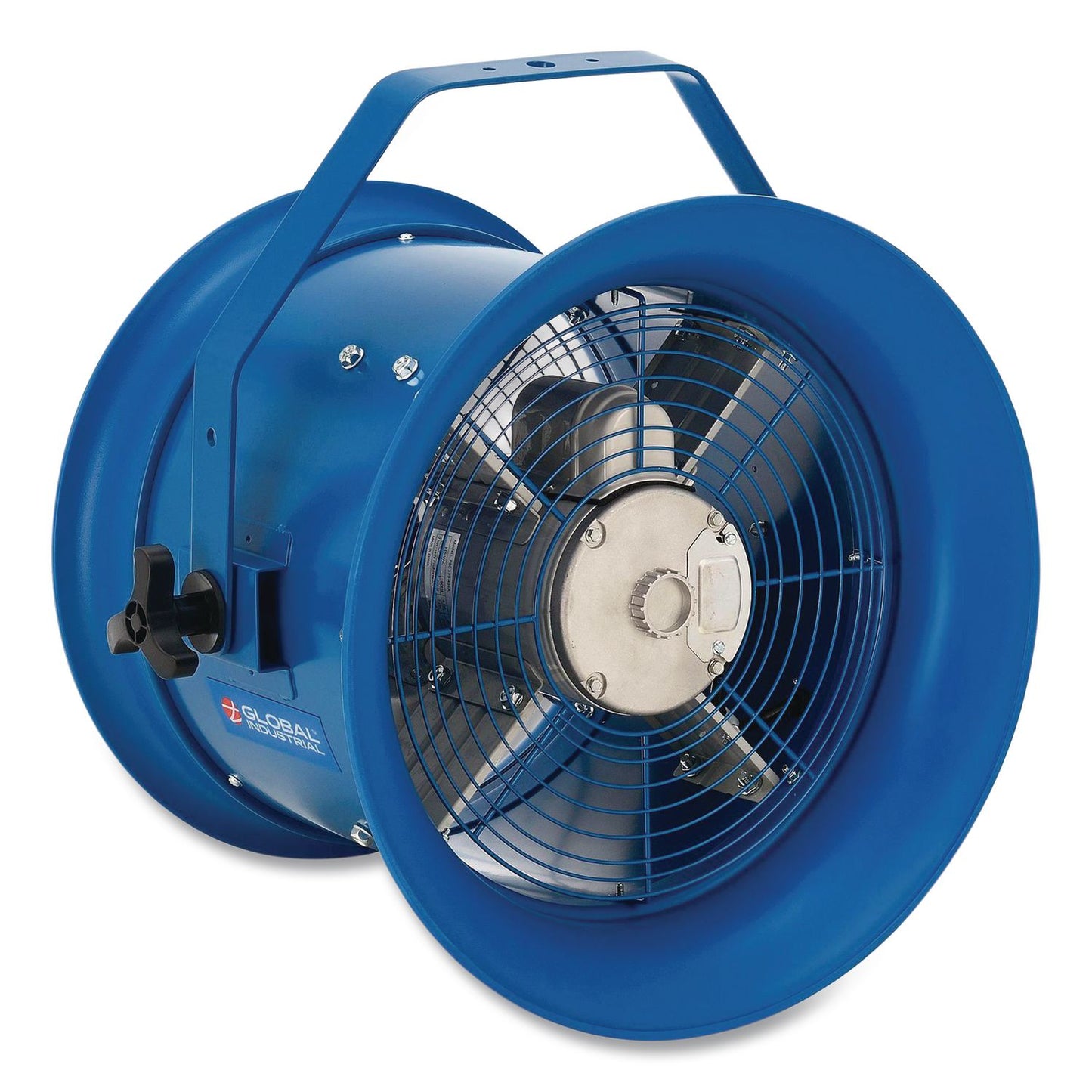 Global Industrial® High Velocity Drum Fan with Yoke Mount, 14", 1 Speed, Blue (GBE293092)