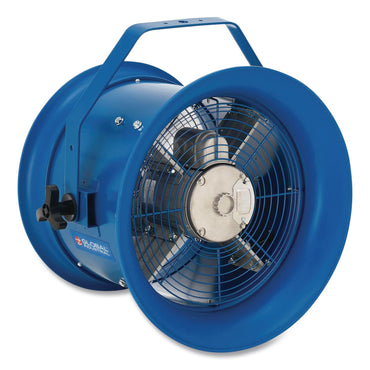 Global Industrial® High Velocity Drum Fan with Yoke Mount, 14", 1 Speed, Blue (GBE293092)