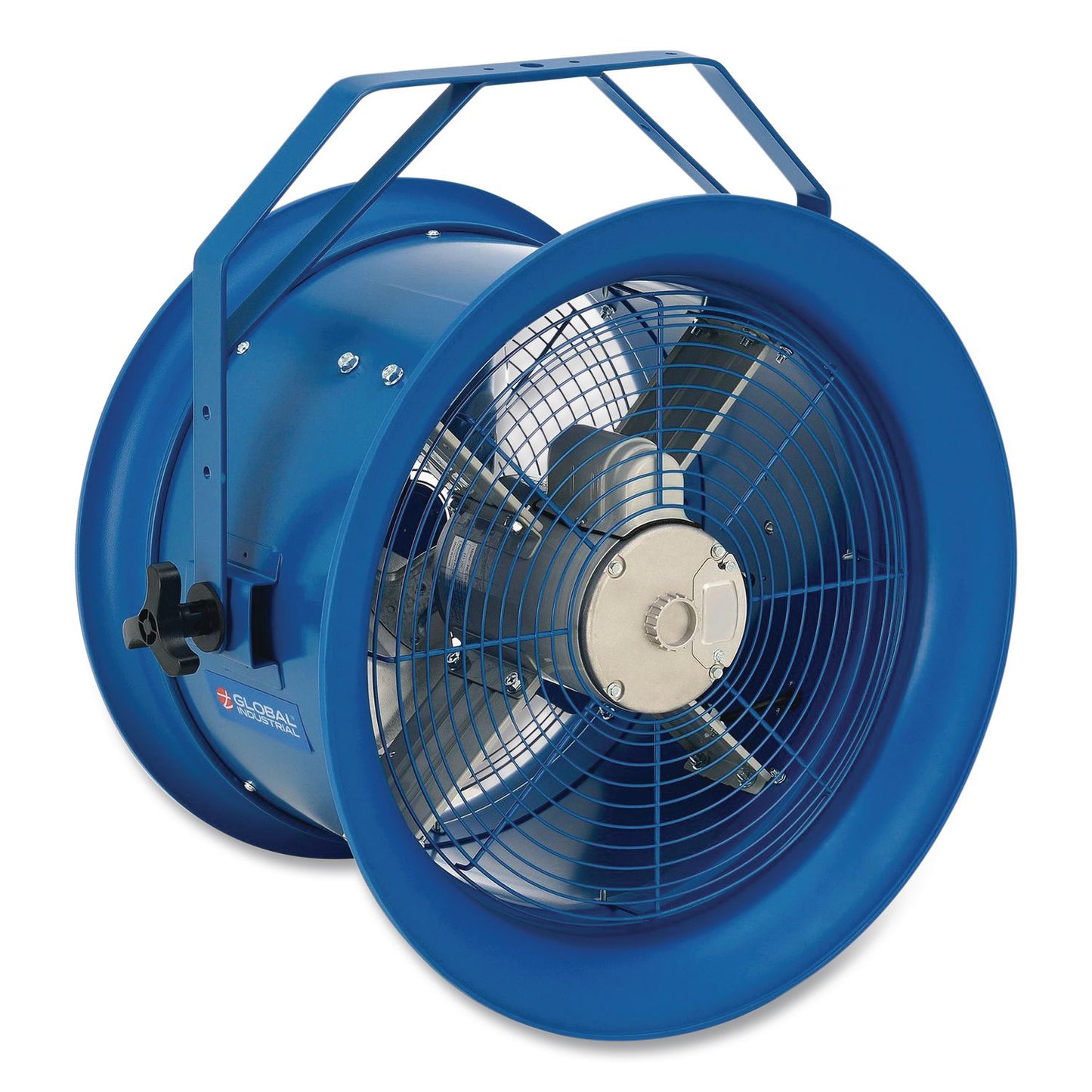 Global Industrial® High Velocity Drum Fan with Yoke Mount, 18", 1 Speed, Blue (GBE293093)