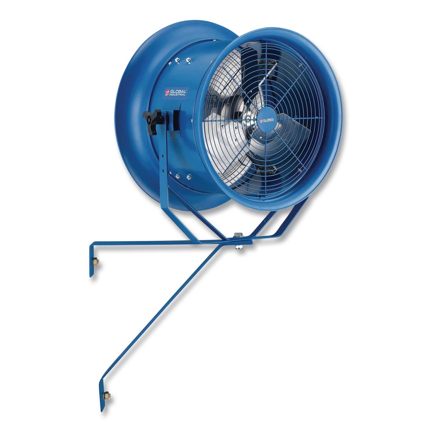 Global Industrial® High Velocity Drum Fan with Yoke Mount, 18", 1 Speed, Blue (GBE293093)