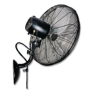 Global Industrial® Industrial Wall Mounted Oscillating Fan, 18", 3 Speeds, Black (GBE293129)
