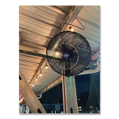 Global Industrial® Industrial Wall Mounted Oscillating Fan, 18", 3 Speeds, Black (GBE293129)