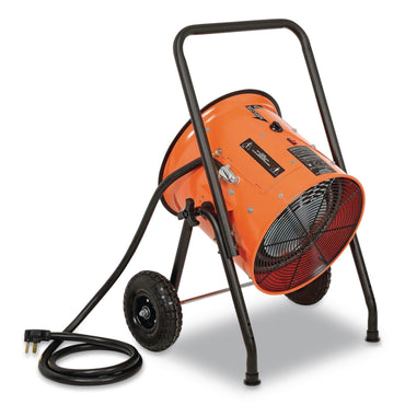 Global Industrial® Portable Salamander Heater with Adjustable Thermostat, 10,000 W, 21.59 x 28 x 38.5, Orange (GBE653558)
